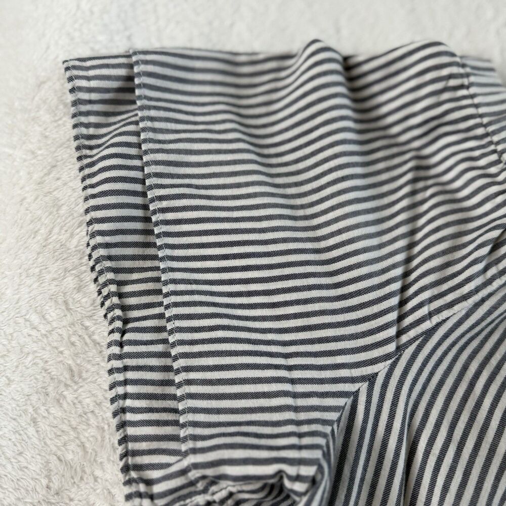 Old Navy Women's 1X Blue White Striped Off Shoulder Cotton Top Coastal Boho - Picture 6 of 15
